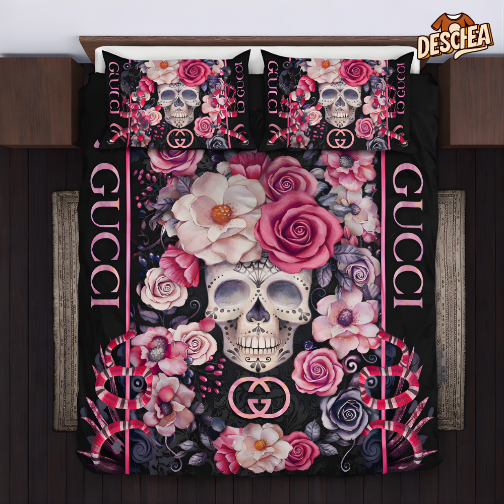 Skull Gucci Bedding Sets Home Decoration Bedding Sets
