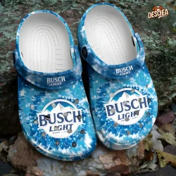 Tie Dye Busch Light Crocs