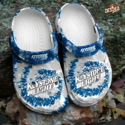 Tie Dye Keystone Light Crocs