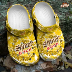 Tie Dye Shiner Bock Beer Crocs
