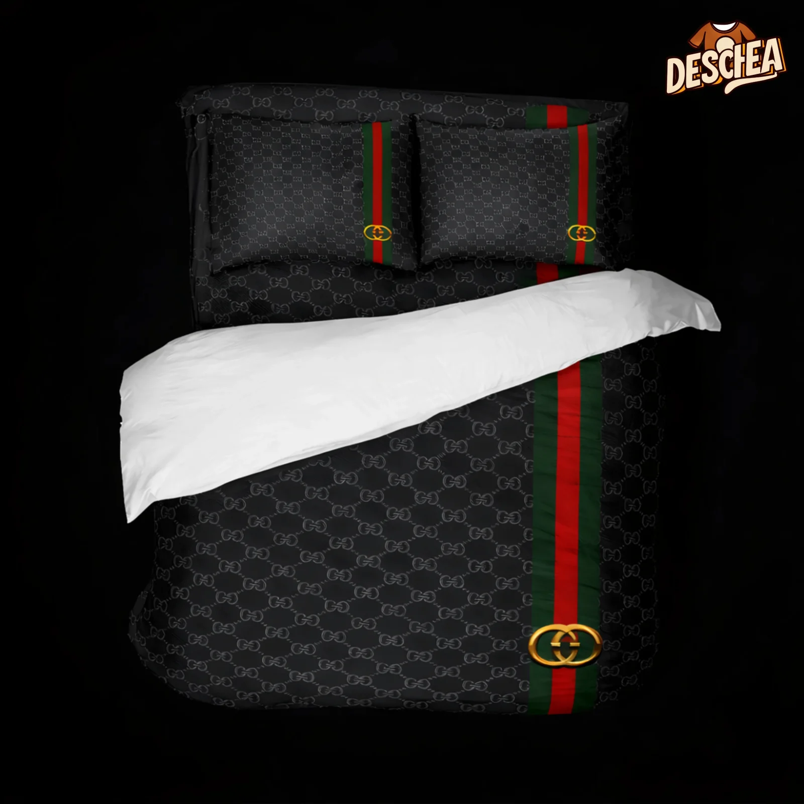 Black Classic The Gc Gucci Bedding Set Duvet Cover 3pcs