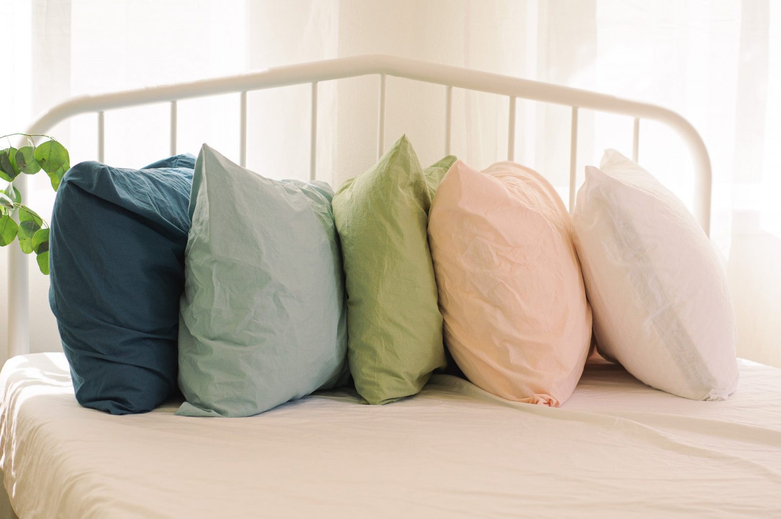 Crinkle Percale Organic Cotton Pillowcase Set Crinkle Percale Organic Cotton Pillowcase Set