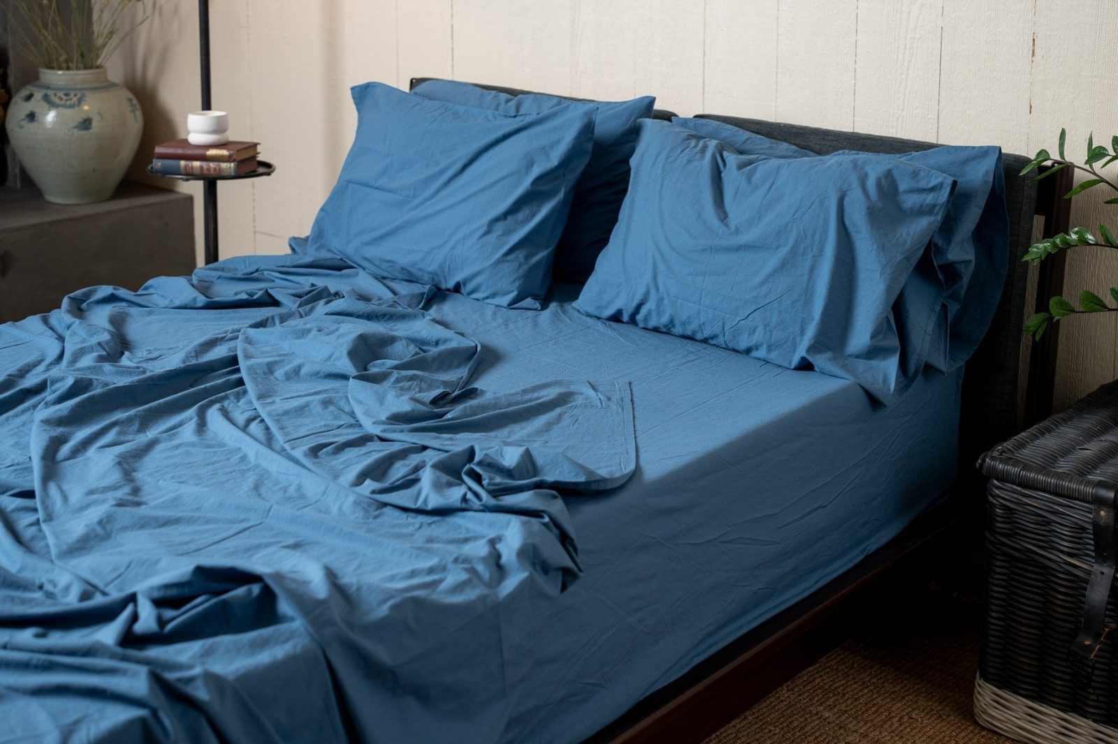 Crinkle Percale Organic Cotton Sheet Set + Pillowcases Crinkle Percale Organic Cotton Sheet Set + Pillowcases
