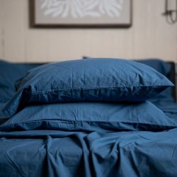 Crinkle Percale Organic Cotton Sheet Set + Pillowcases