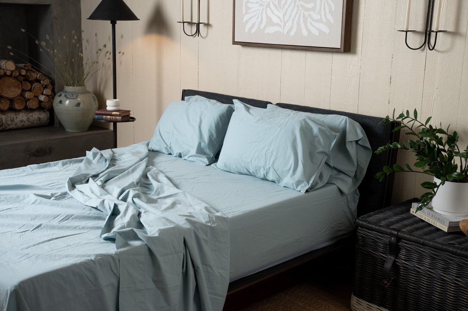 Crinkle Percale Organic Cotton Sheet Set + Pillowcases Crinkle Percale Organic Cotton Sheet Set + Pillowcases