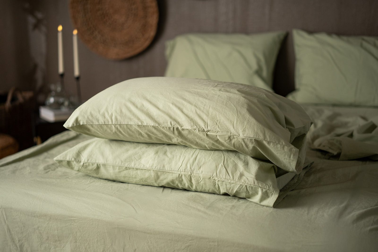 Crinkle Percale Organic Cotton Pillowcase Set Crinkle Percale Organic Cotton Pillowcase Set