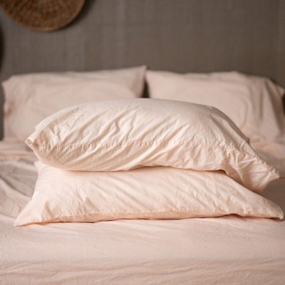 Crinkle Percale Organic Cotton Pillowcase Set Deschea NestBedding 529hero.jpg