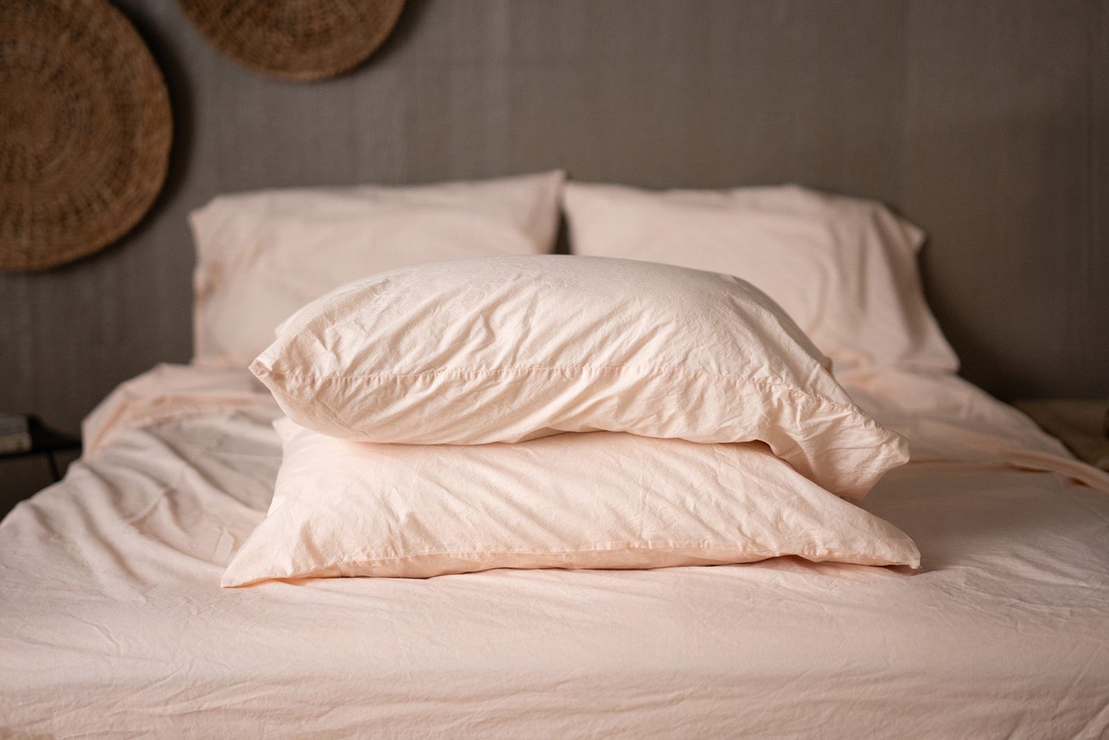 Crinkle Percale Organic Cotton Pillowcase Set Crinkle Percale Organic Cotton Pillowcase Set