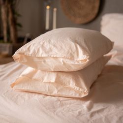 Crinkle Percale Organic Cotton Pillowcase Set Deschea NestBedding 530hero.jpg