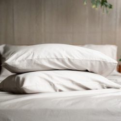 Sateen Organic Cotton Pillowcase Set Deschea NestBedding 63sateencottonpewterpillowcases.jpg