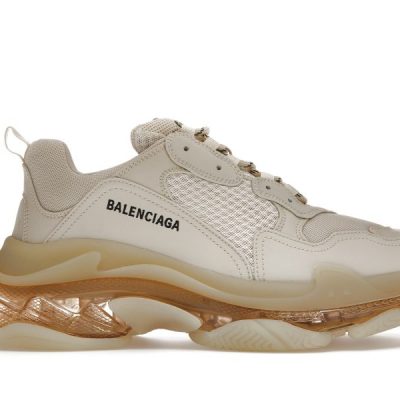 ßalenciaga Triple S Clear Sole Off White ßalenciaga Triple S Clear Sole Off White