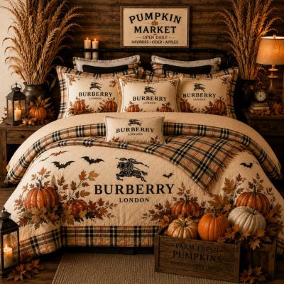 Burberry Halloween Luxury Bedding Set V01
