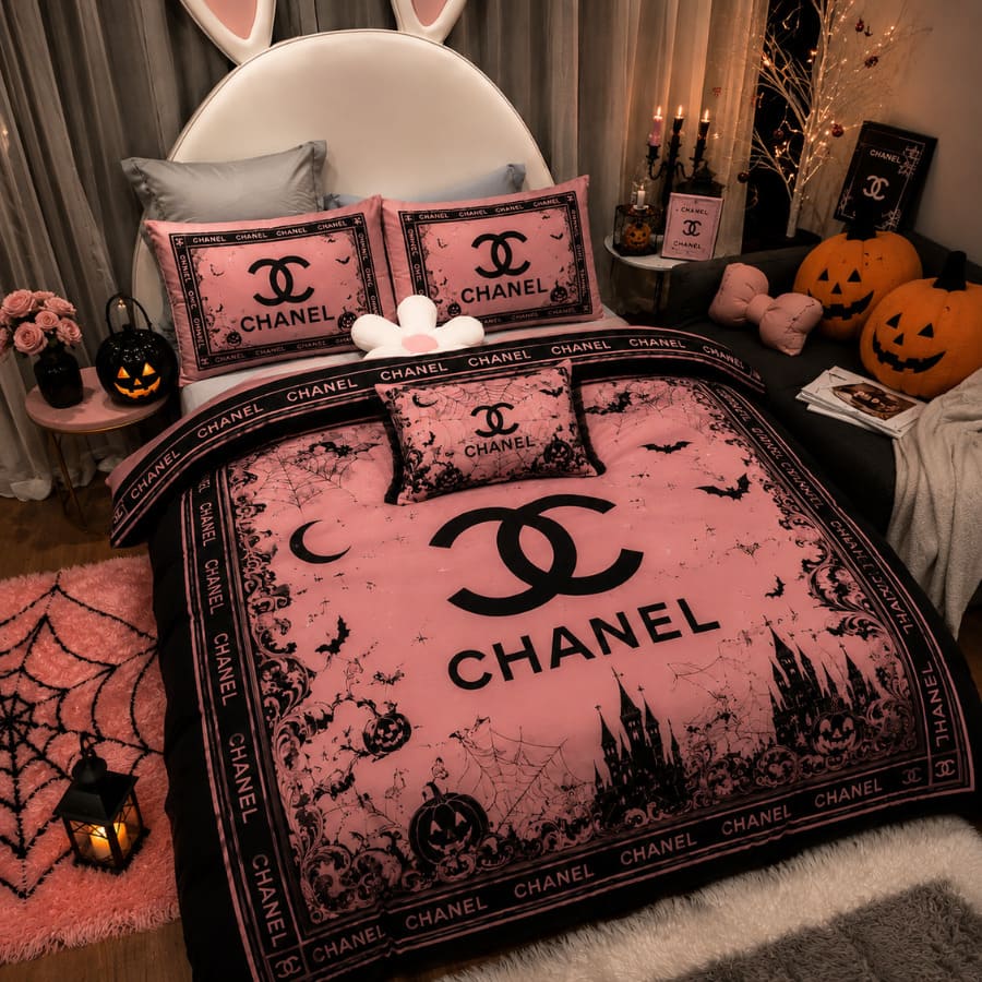 Chanel Halloween Luxury Bedding Set V06