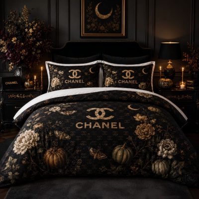 Chanel Halloween Luxury Bedding Set V11