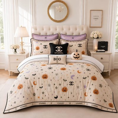 Chanel Halloween Luxury Bedding Set V12