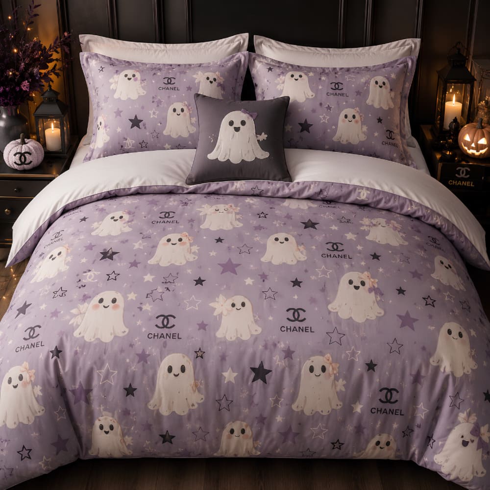 Chanel Halloween Luxury Bedding Set V15 Chanel Halloween Luxury Bedding Set V15