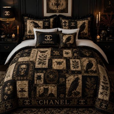 Chanel Halloween Luxury Bedding Set V16
