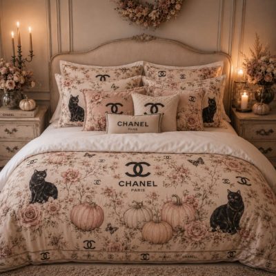 Chanel Halloween Luxury Bedding Set V19