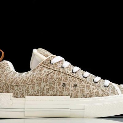 D1or B23 Skater Low Top Beige Oblique Jacquard