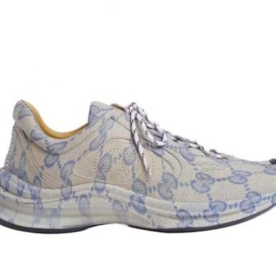 GG Monogram Run Sneaker Beige Blue