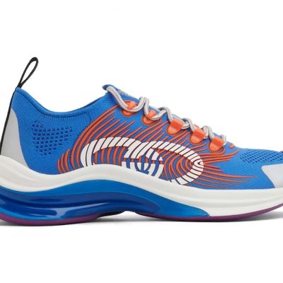 GG Run Monogram Sneakers Blue Orange