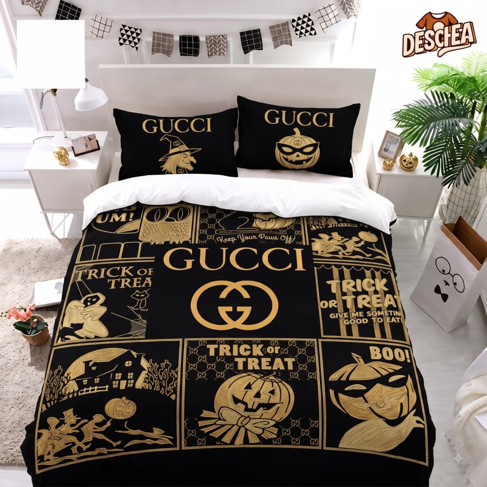 Gucci Halloween Bedding Set V03 Gucci Halloween Bedding Set V03