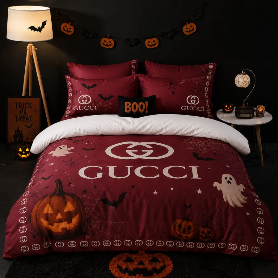 Gucci Halloween Luxury Bedding Set V05 Gucci Halloween Luxury Bedding Set V05