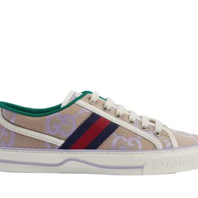 GG Jumbo GG Tennis 1977 Beige Lilac Canvas