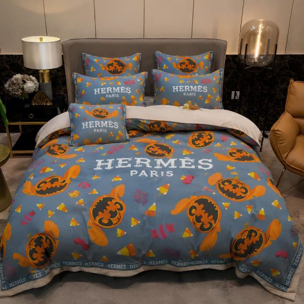Hermes Halloween Luxury Bedding Set V04