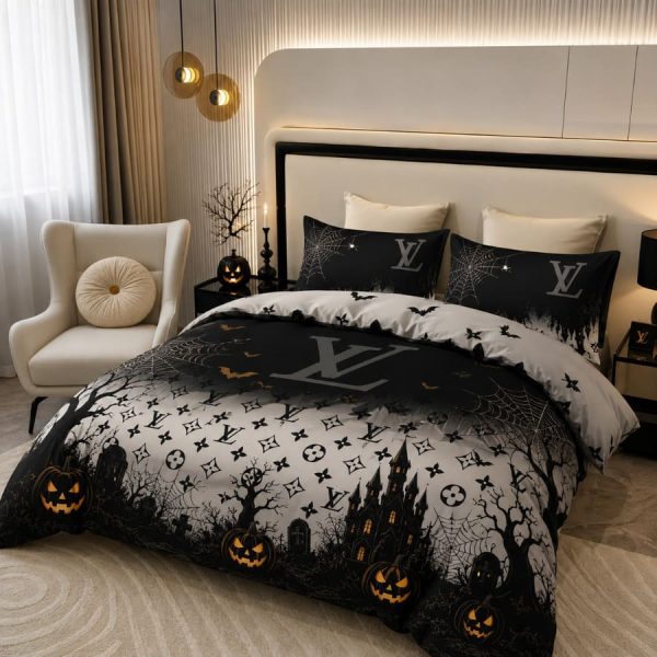 LV Halloween Luxury Bedding Set V10