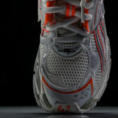 Runner Sneaker 'Eggshell Neon Orange' Deschea Runner Sneaker Eggshell Neon Orange 4.jpg