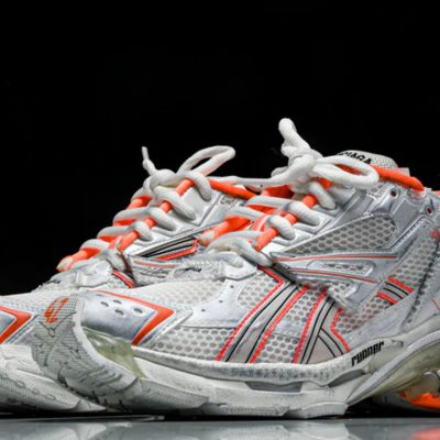 Runner Sneaker 'Eggshell Neon Orange' Deschea Runner Sneaker Eggshell Neon Orange 5.jpg