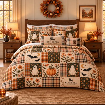 Burberry Halloween Luxury Bedding Set V12