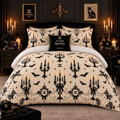Chanel Halloween Luxury Bedding Set V20