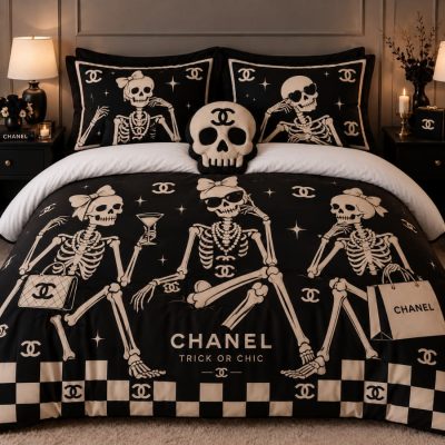 Chanel Halloween Luxury Bedding Set V23