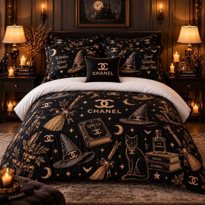 Chanel Halloween Luxury Bedding Set V24