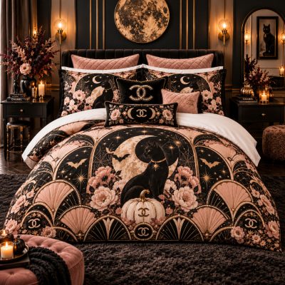 Chanel Halloween Luxury Bedding Set V28