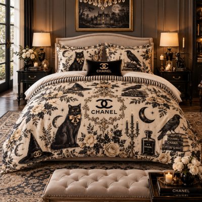 Chanel Halloween Luxury Bedding Set V29