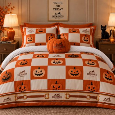 Hermes Halloween Luxury Bedding Set V08