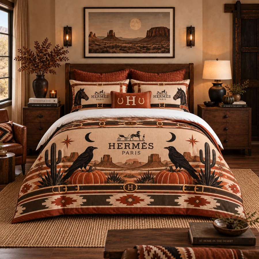 Hermes Halloween Luxury Bedding Set V10 Hermes Halloween Luxury Bedding Set V10