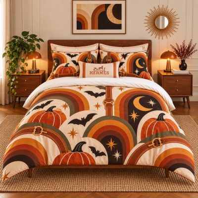 Hermes Halloween Luxury Bedding Set V13