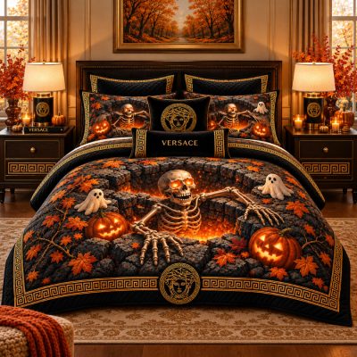 Versace Halloween Luxury Bedding Set V13