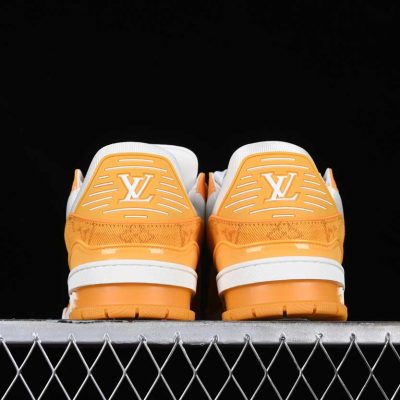 Louis Vuitton Trainer Monogram Denim White Yellow 4.jpg