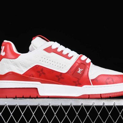 Louis Vuittоп Trainer Low #54 Signature Red White