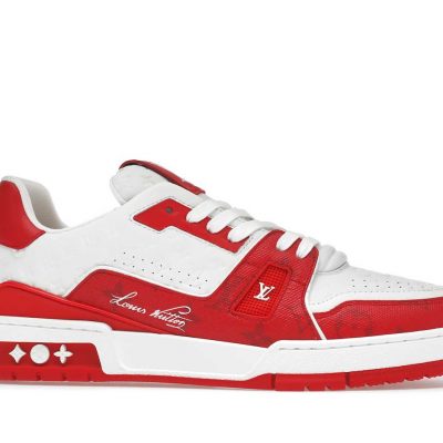 Louis Vuittоп Trainer Low #54 Signature Red White