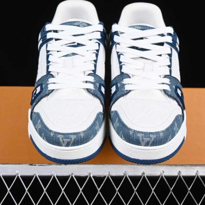Louis Vuittоп Trainer Monogram Denim White Blue 5.jpg