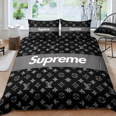 Supreme LV Bedding Set Glitch Monogram