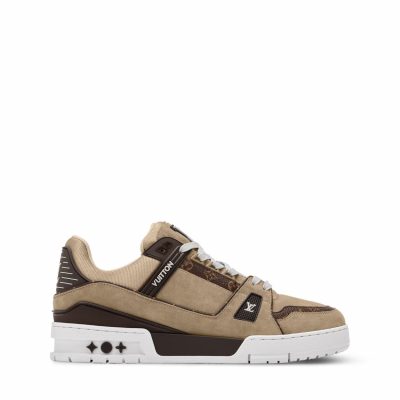 Trainer Sneaker Beige Suede calf leather