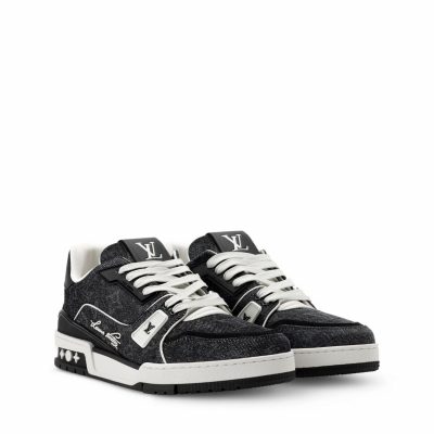 Trainer Sneaker Black Denim Monogram