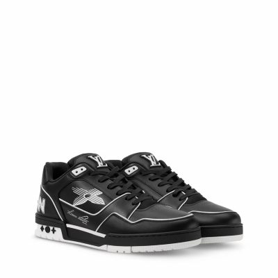 Trainer Sneaker Black Monogram Flower